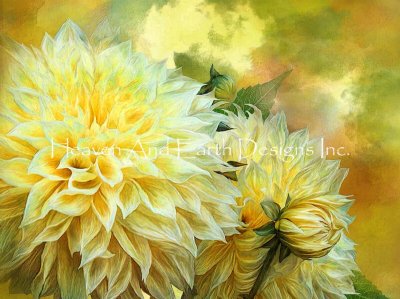 click here to view larger image of Yellow Dahlias/Mini - Carol Cavalaris (chart)