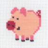 click here to view larger image of Pig (counted cross stitch kit)