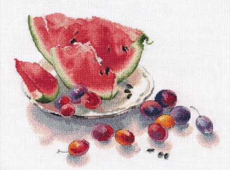 click here to view larger image of Still Life with Watermelon (counted cross stitch kit)