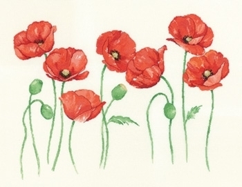 click here to view larger image of Poppies (counted cross stitch kit)