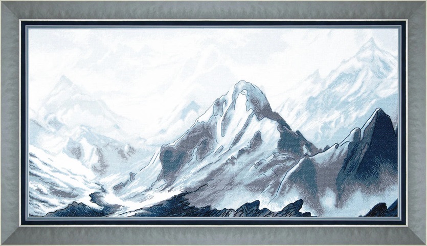 click here to view larger image of Mountains (counted cross stitch kit)