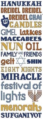 click here to view larger image of Hanukkah Subway Art  (chart)