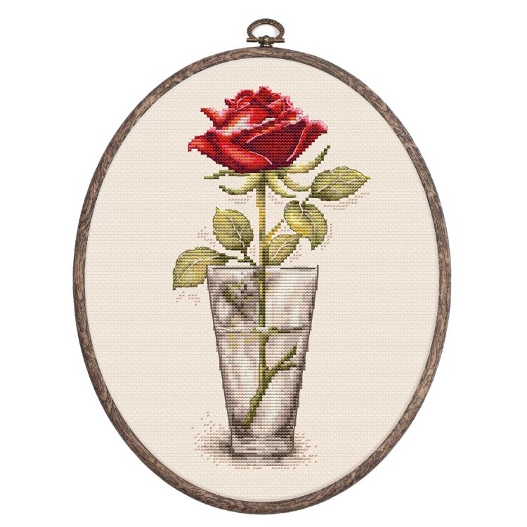 click here to view larger image of Rose Mister Lincoln (counted cross stitch kit)