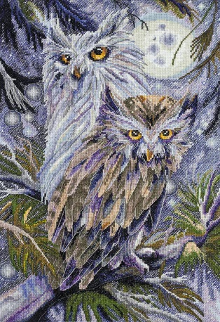 click here to view larger image of Owls (counted cross stitch kit)