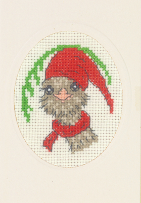 click here to view larger image of Card - Ostrich (counted cross stitch kit)