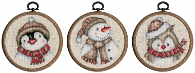 click here to view larger image of Winter Characters (counted cross stitch kit)