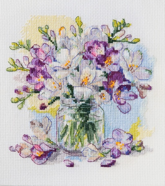 click here to view larger image of First Bouquet, The (counted cross stitch kit)