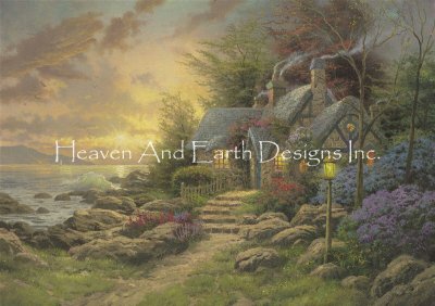 click here to view larger image of Seaside Hideaway/Mini - Thomas Kinkade (chart)