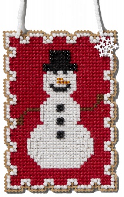 click here to view larger image of Snowman (2024) (counted cross stitch kit)