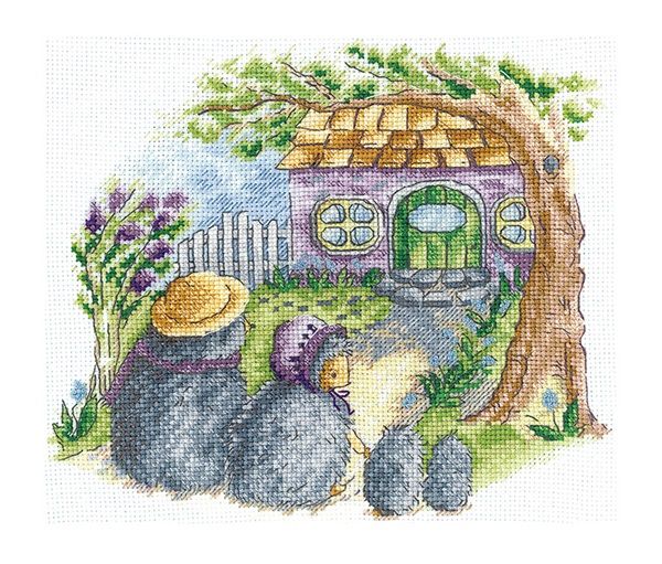 click here to view larger image of Hedgehogs (counted cross stitch kit)