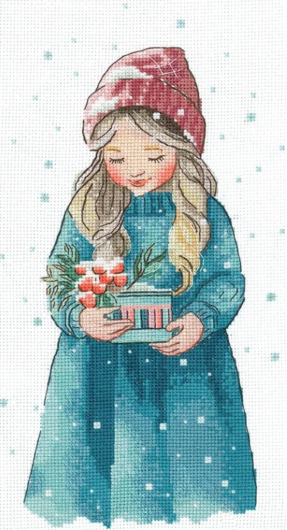 click here to view larger image of Winter Girl (counted cross stitch kit)