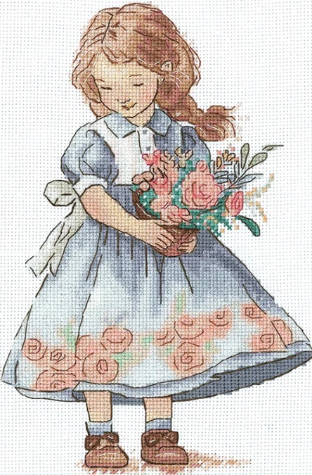 click here to view larger image of Spring Girl (counted cross stitch kit)