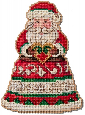 click here to view larger image of Santa Holding Heart (counted cross stitch kit)