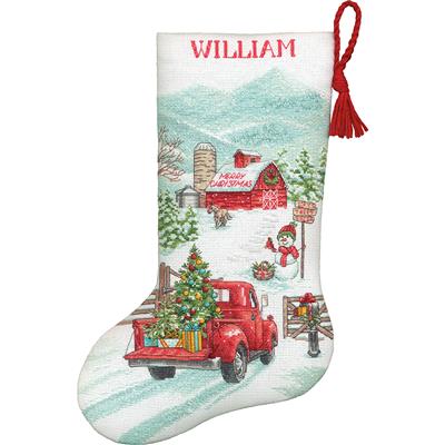 click here to view larger image of Holiday Farm Stocking (counted cross stitch kit)