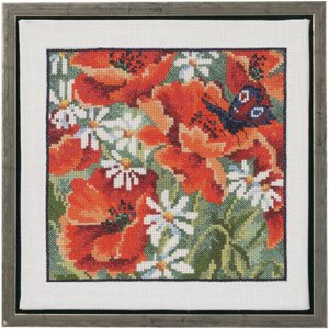 click here to view larger image of Red Poppies (counted cross stitch kit)