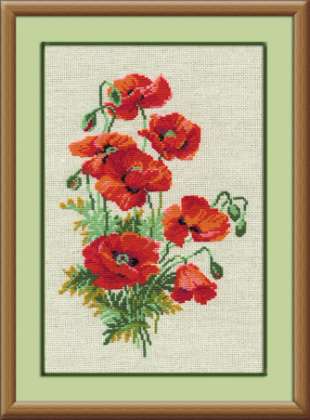 click here to view larger image of Wild Poppies (counted cross stitch kit)