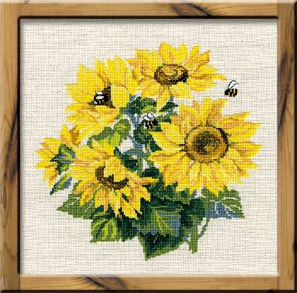 click here to view larger image of Sunflowers (counted cross stitch kit)