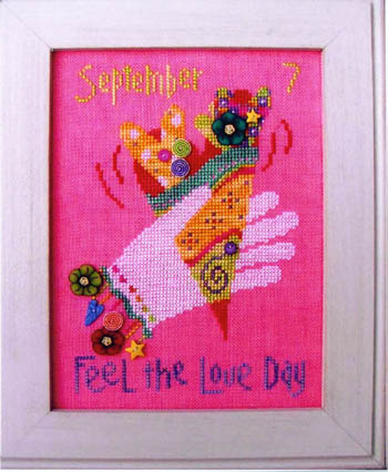 click here to view larger image of Feel The Love Day Button Pack w/Chart (button pack)